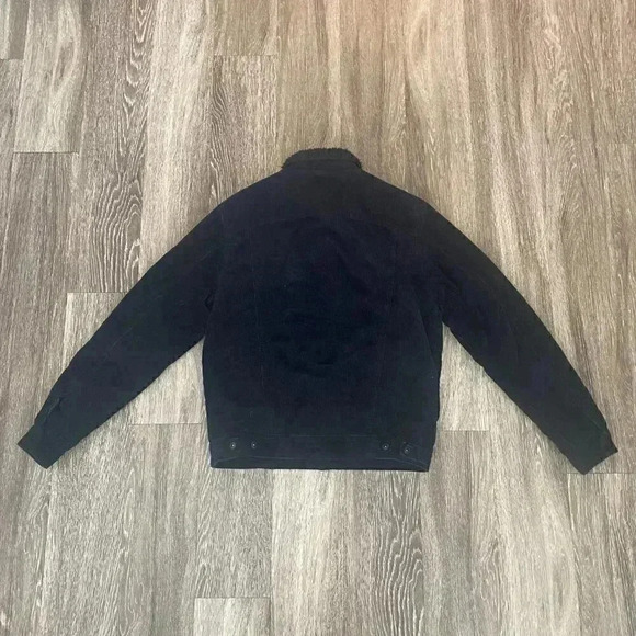 Mens Forever 21 Black Jean Jacket Sherpa Lined - M - Picture 5 of 7